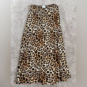 Animal Print Midi Skirt